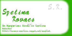 szelina kovacs business card
